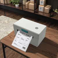 Imprimante d'étiquettes de bureau 110 mm Imprimante d'étiquettes thermique sans fil Bluetooth Imprimante d'étiquettes de codes-barres pour les petites entreprises