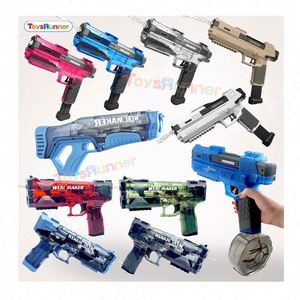 Pistola de Agua Eléctrica Recargable de Alta Calidad para Niños, Juguete de Verano para Exteriores de Plástico Impermeable con Luz, Económico - Product Image 3