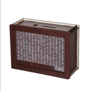 Tùy chỉnh New bằng gỗ con heo đất ngân hàng mới lạ trang trí nội thất & Lưu trữ Quà tặng hộp tiền cho đô la Euro pound & Franc tiết kiệm - Product Image 1