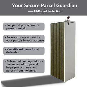 Cassetta Postale Autoportante Impermeabile in Acciaio Zincato, Grande Capacità, Antifurto, per Esterni, con Serratura per Posta e Giornali - Product Image 3