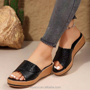 Nouvelles sandales compensées d'été 2025 pour femmes, style extérieur, grandes tailles 24-3 - Product Image 4