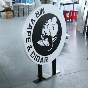 Storefront <b>Signs</b> Outdoor Business Advertising Shop Board Circle Double Sided Customized Round Metal Blade logo Sign - Product Image 6