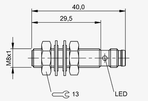 Sensor Inductivo Estándar MT-BALLUFF BES M08EE-PSC20B-S49G-003, Modelo Preferido, Interruptor de Proximidad BES00CK, Cilindro M8x1 - Product Image 4