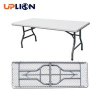 Tennis de Table pliante en plastique blanc, rectangulaire, en Hdpe, blanc, pour Restaurant, pour restauration, événement, mariage, 6 pieds