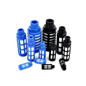 Plastic pneumatic exhaust silencer,blue black white orange PT/NPT male thread air compressor solenoid valve muffler