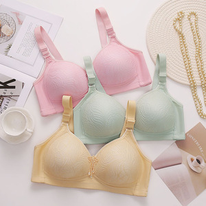 Reggiseno Hot Sexy in Pizzo Floreale con Anelli in Acciaio, Quattro File e Tre Chiusure, Coppe Imbottite, Senza Ferretto, Traspirante, Taglie Grandi - Product Image 4