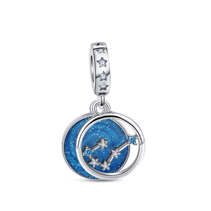 Alta calidad 925 plata esterlina 12 <span class=keywords><strong>signo</strong></span> <span class=keywords><strong>del</strong></span> zodiaco estrella collar 12 constelación cuenta DIY joyería pulsera collar Accesorios - Product Image 6