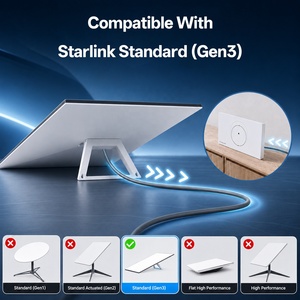 <span class=keywords><strong>Cable</strong></span> <span class=keywords><strong>Ethernet</strong></span> de extensión de repuesto <span class=keywords><strong>para</strong></span> exteriores Starlink V3 Gen 3 de 75FT, 100FT, 150FT de longitud larga <span class=keywords><strong>para</strong></span> antena parabólica de matriz en fase Gen3 - Product Image 5