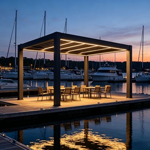 Gazebo Motorizado RKOVE para Exteriores, con Techo Ajustable, para Uso en Todas las Estaciones del Año, Sistema de Iluminación Mecánico Pre-Probado en Fábrica - Product Image 2