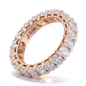 कस्टम गहने <span class=keywords><strong>10k</strong></span> 14k 18k ठोस सोने की अंगूठी अंडाकार कट डीएफ vs1 hft gi 4 कैरेट लैब उगाए गए हीरे की अंगूठी महिलाओं के लिए - Product Image 3