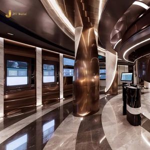 Revêtement de colonne architectural moderne et durable en acier inoxydable EX1033 pour les murs intérieurs de hall et les projets d'aménagement - Product Image 2