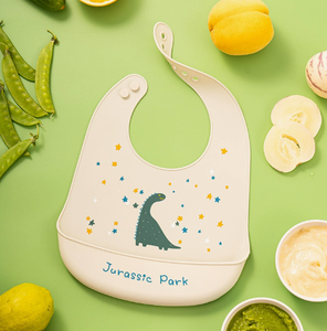 Bavoirs pour <span class=keywords><strong>bébé</strong></span> en silicone de qualité alimentaire avec grande poche anti-miettes, imperméables et lavables, pour nourrissons et tout-petits - Product Image 1