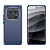 Coque arrière en TPU antichoc en fibre de carbone pour Xiaomi Redmi Note 14 5G & Note 14 Pro Mobile Phone Case
