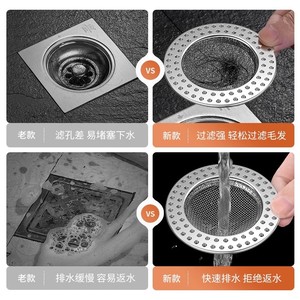 Bathroom drain <b>cover</b>, stainless steel filter <b>screen</b>, universal anti-clogging toilet drain plug, bathroom hair prevention device. - Product Image 4