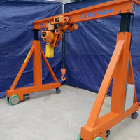Grue portique mobile en alliage d'aluminium, petite, portable, pour atelier extérieur/intérieur, capacité 1, 2, 3 tonnes