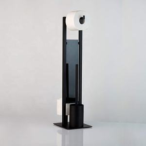 HANGSHAU Porte-rouleau <span class=keywords><strong>de</strong></span> papier hygiénique multifonctionnel noir pour salle <span class=keywords><strong>de</strong></span> bain, support pour <span class=keywords><strong>lunettes</strong></span> naturelles - Product Image 6