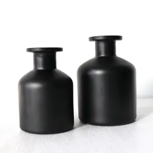 Wholesale Diffuser Bottle Luxury Black Reed Diffuser Glass Bottle 50ml 100ml 150ml
