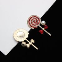 Breloques décoratives en métal gravées rose et rouge en forme de sucette, accessoires pour coques de téléphone, boîtes de rangement pour épingles à cheveux DIY, et artisanat pour boucles de chaussures