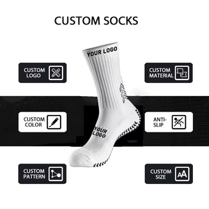 Design Custom Pure Color Grip <b>Socks</b> Thickened Non-Slip Leg Pads Compression Sleeve <b>Long</b> Soccer Grip <b>Socks</b> High Quality Wholesale - Product Image 3