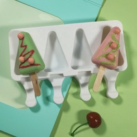 Sans BPA vente chaude cuisine outil de cuisson Triangle Silicone crème glacée moule jus Popsicle moule pour cadeaux de noël