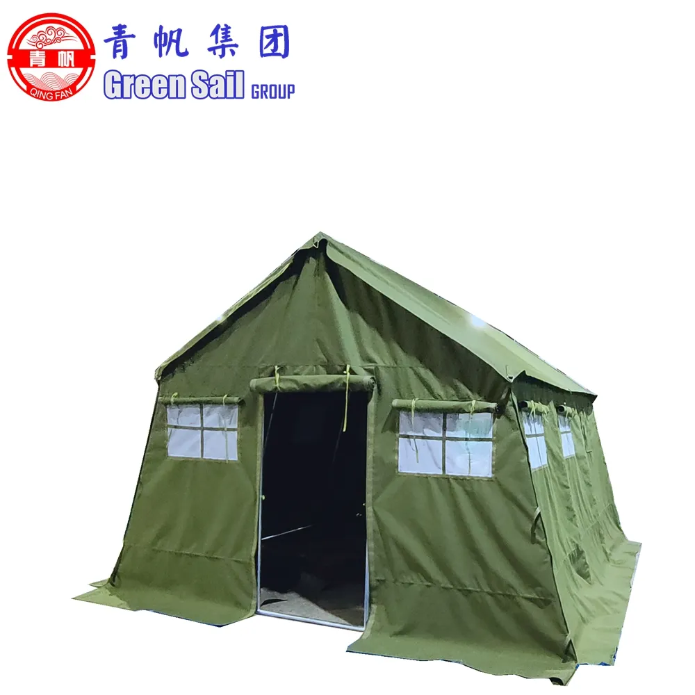 5+ person popular canvas stable slope wall trapezoidal exporting military tent