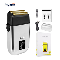 Rasoir Électrique Portable pour Homme avec Écran LED, Rasoir à Grille Sans Fil avec Verrouillage de Voyage, Rasoir de Finition pour Visage et Tête