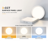 Plafonnier LED rond ou carré à montage en surface, 6W 12W 18W 24W, sans scintillement, pour éclairage intérieur maison et hôtel