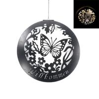 Lámpara Solar Colgante para Exteriores, Encendido/Apagado Automático, Farol de Jardín Metálico, Impermeable, LED Decorativa, para Patio, Terraza, Pared