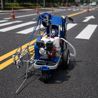 Yucheng Machine de marquage routier électrique pure à poussée manuelle de précision, 4,3 CV, 72 kg, pulvérisateur de lignes routières à froid, haute efficacité