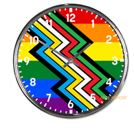 Horloges murales rondes arc-en-ciel Demiromantic, horloge silencieuse classique sans tic-tac, fonctionnant sur piles, pour le bureau, la maison, le salon