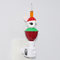 Lampada Decorativa Festiva a Forma di Gatto con Cappello Natalizio, Luce Notturna Sicura per Bambini, Regalo per Amanti dei Gatti, Logo Personalizzato, Ordine all'Ingrosso