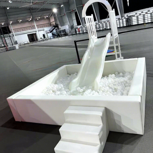 <span class=keywords><strong>Piscine</strong></span> à balles <span class=keywords><strong>XL</strong></span> blanche transparente populaire avec toboggan pour événements et locations – Grand bassin à balles intérieur/extérieur avec toboggan - Product Image 1