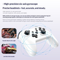 Manette de jeu sans fil double mode avec gyroscope 6 axes et fonction Turbo pour PC, PS3, Android TV