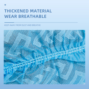 100 pièces couvre-chaussures en plastique jetables couvre-chaussures pantoufles pour hommes - Product Image 4