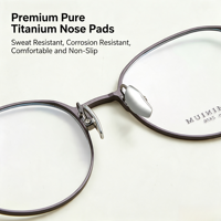 2476 Bingkai Kacamata Gaya Jepang Full-rimmed Unisex Anti-selip dengan Bantalan Hidung Permukaan Polos Ultra-ringan dari Aluminium-magnesium