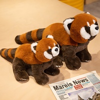 Oreiller de corps en peluche raton laveur pondéré câlin dormir panda rouge doux grande taille en peluche raton laveur animaux en peluche