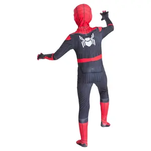 Hot Sale Wholesale Classic Style Best Price Cartoon Red Black Clothing Figura De Accion Anime Kids Spiderman Costume