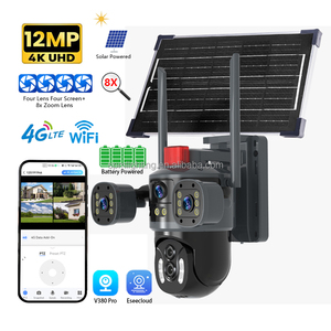 Câmara de rede V380 Pro WiFi 6MP 8MP 4K Ptz 4g Cartão SIM 360 Câmara de segurança exterior WiFi Câmara <span class=keywords><strong>CCTV</strong></span> solar - Product Image 1