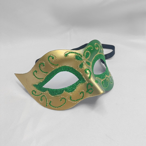 Máscara <span class=keywords><strong>de</strong></span> Fiesta <span class=keywords><strong>de</strong></span> Disfraces <span class=keywords><strong>de</strong></span> Año Nuevo HLC <span class=keywords><strong>de</strong></span> Bajo Costo, Media Cara Pintada a Mano en Verde, Negro y Rojo, Máscaras <span class=keywords><strong>de</strong></span> Carnaval <span class=keywords><strong>para</strong></span> Hombres y Mujeres - Product Image 4