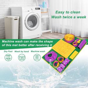 Prezzo di fabbrica portatile Snuffle tappetino resistente per animali domestici gioco del cervello giocattolo stile cartone animato Slow Eating Puzzle Mat - Product Image 6