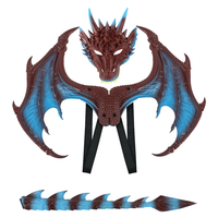 Ensemble d'ailes et de queue de dragon ultra-légères RP pour Halloween, décoration de tête de dragon, utilisé pour les accessoires de jeu de rôle et la décoration de fête