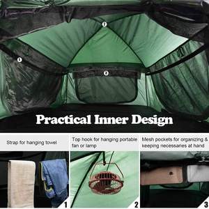 Tenda da Campeggio Automatica Pieghevole Oversize per Due Persone, Quattro Stagioni, con Letto Integrato, in Tessuto Oxford - Product Image 6