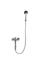 Ensemble de robinetterie de douche murale moderne en acier inoxydable à poignée unique, design épuré pour la maison et les hôtels