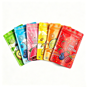 Custom Stand Up Pouch Food Packaging Bags With Zipper Top Digital Printing Laminated BOPP AL PE Resealable For Snacks - Product Image 1