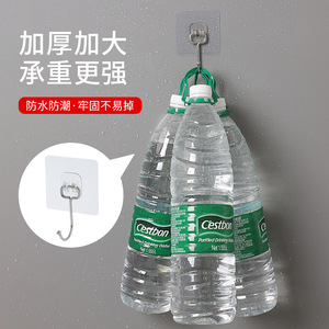 Acrylic Adhesive Hook 5 Pack Large Transparent Single Hook Iron Material For Kitchen Storage Multifunctional Hanger - Product Image 5