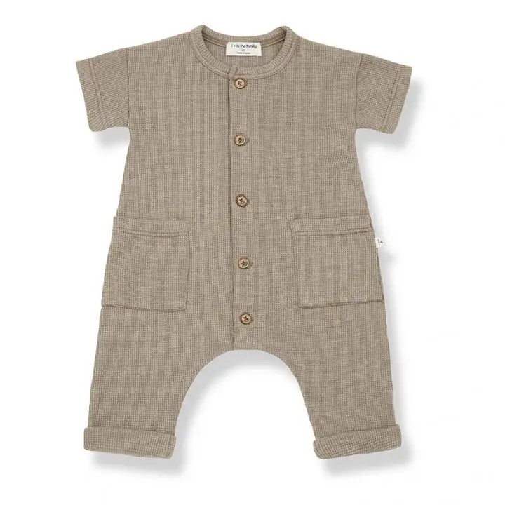 2024 New Arrival Baby Romper Knitted Newborn Polyester Rayon Plain Baby Clothes Short Sleeve Jumpsuit