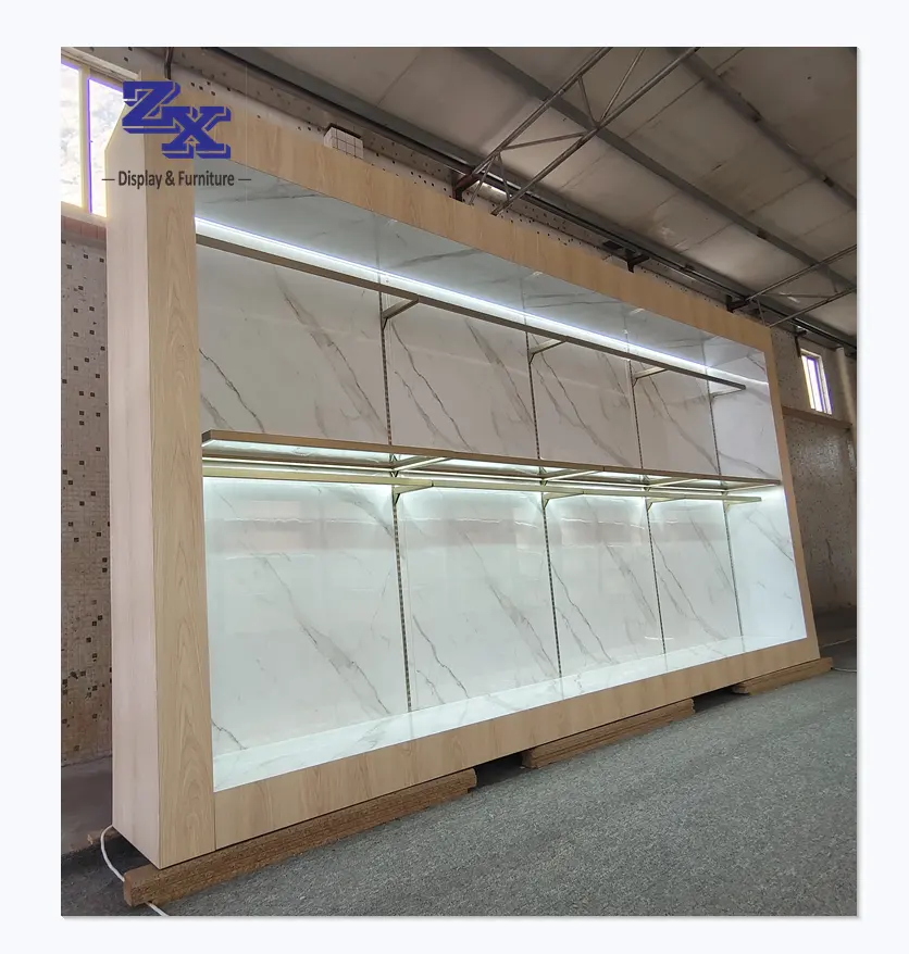 High end clothing display rack clothing display cabinet clothing shop fittings for store fixtures