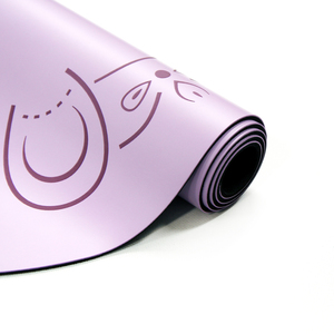 Tapete de Yoga Universal MISKA, Precio de Fábrica, Impresión de Logotipo Personalizado, Antideslizante, Beige, Forma Ovalada, PU, 4.5mm de Grosor, 183cm - Product Image 3