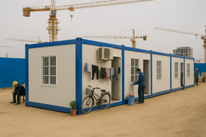 Z Gấp Thép <span class=keywords><strong>container</strong></span> Modular nhà mở rộng prefab cabin kho di động và bảo vệ bài cho các trang web xây dựng - Product Image 4