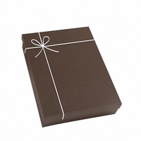 Boîte cadeau en carton brun personnalisée pour la Saint-Valentin, design exquis, matériaux recyclés, doublure en éponge, cadre photo
